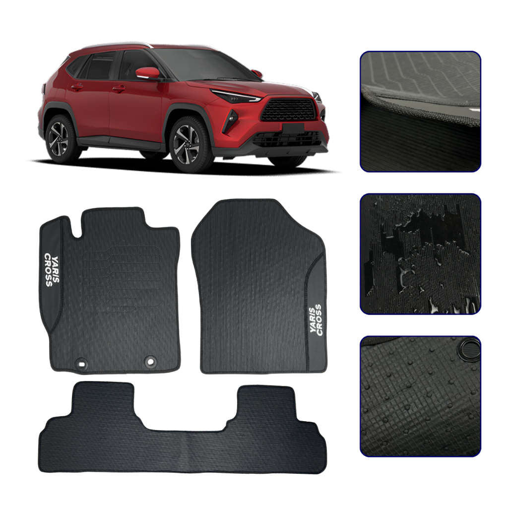Jogo de Tapete Emborrachado para Yaris Cross 2026 2027 Kit Automotivo