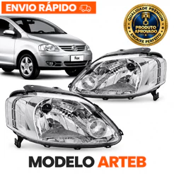Par Farol Volkswagen Fox 2004 2005 2006 2007 Foco Simples Modelo Arteb
