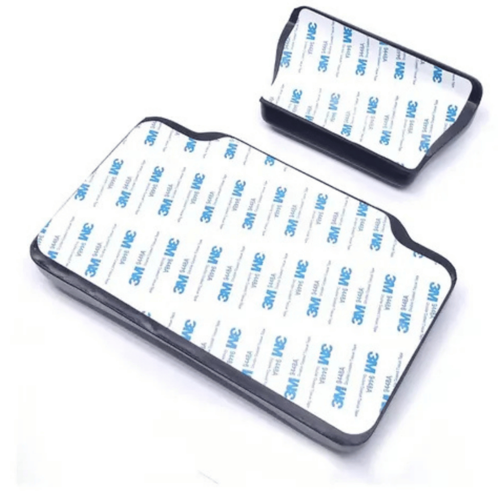 Encosto para Baú Bauleto Moto Universal Almofadado Atrox 2 Peças Preto Fita 3M — imagem 2 de 2