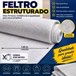 Feltro Estrutural/Manta Estruturante Ober 100% Poliester *venda a partir de 50 cm X 1,45 mt largura