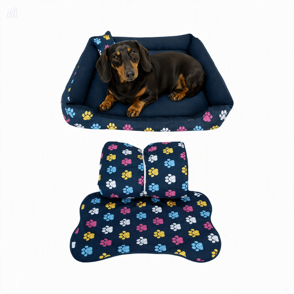cama para cachorro grande até 25 kg cama retangular 70x80cm kit pet cama +edredom e tapete