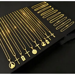 kit 10 peças moeda antiga banhado ouro 18k correntes/pingentes/pulseiras