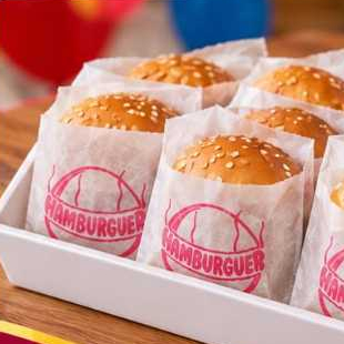 Saquinho Papel Hamburguinho 15x9cm 250un Festa Infantil Lanche Saco para Hamburguer