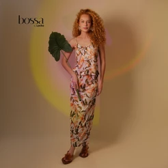 Lovito Bossa I Saia Feminina Longa Estampa Floral Lírios SKB1262BRL1292
