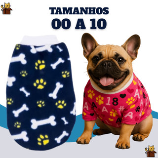 Roupinha Soft Inverno Para Cachorro do tamanho 00 ao 10 Pequeno, Médio e Grande Porte.