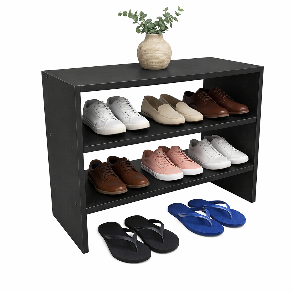 Sapateira Organizadora 100% MDF Branco  Preto  Amadeirado  Crua Armário Multiuso Sala, Quarto e Lavanderia 60 cm e 50 cm
