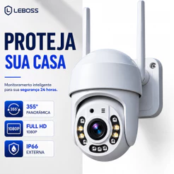 Câmera de Segurança WiFi Externa 1080P PTZ 355° Visão Noturna IP66 Áudio Bidirecional Yoosee