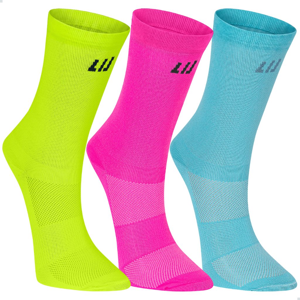 Kit 3 Pares de Meia Poliamida Performance Pro Cano Médio Esportiva Corrida Ciclismo Unissex Treino Conforto Respirável