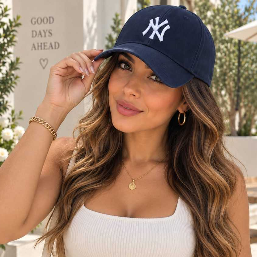 Boné Casual New York Unissex Aba Curva Ajustável Estilo Urbano Bordado | Confortável para o Dia a Dia