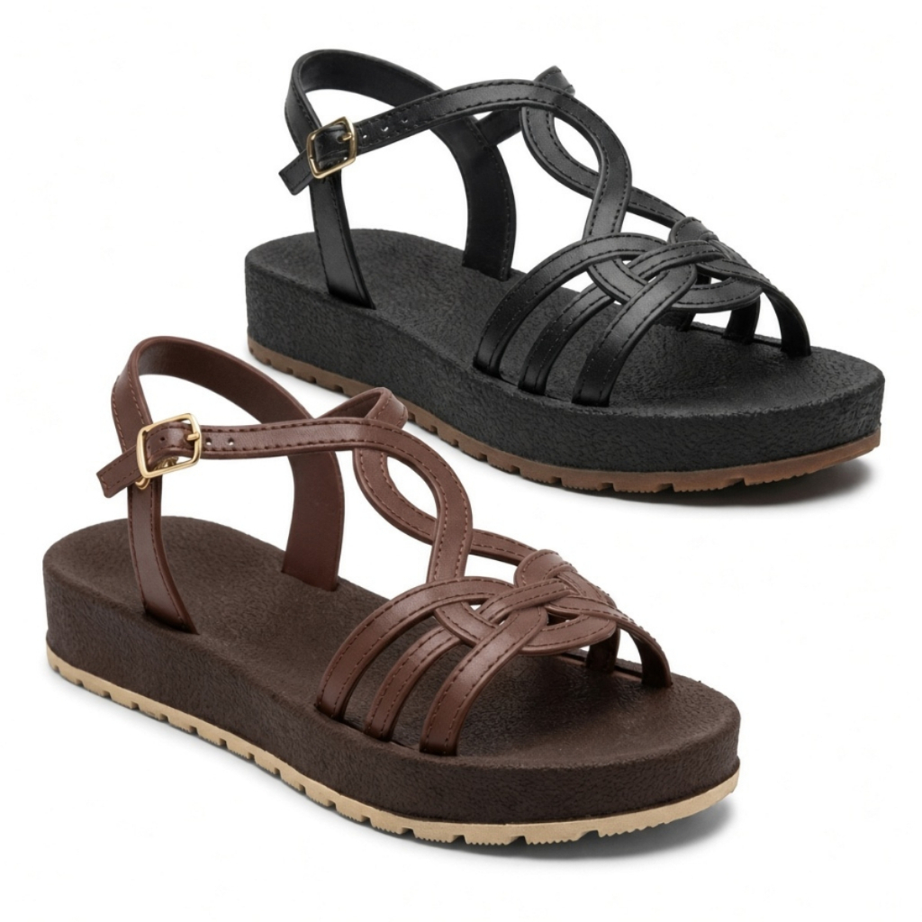 Kit 2 Pares Chinelo Sandália Infinity Feminino Casual Juvenil Simples e Elegante Confortável Ajustável
