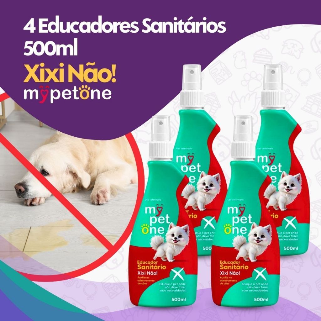 Kit 4 Educador Sanitário Xixi Não Mypetone - 500mL
