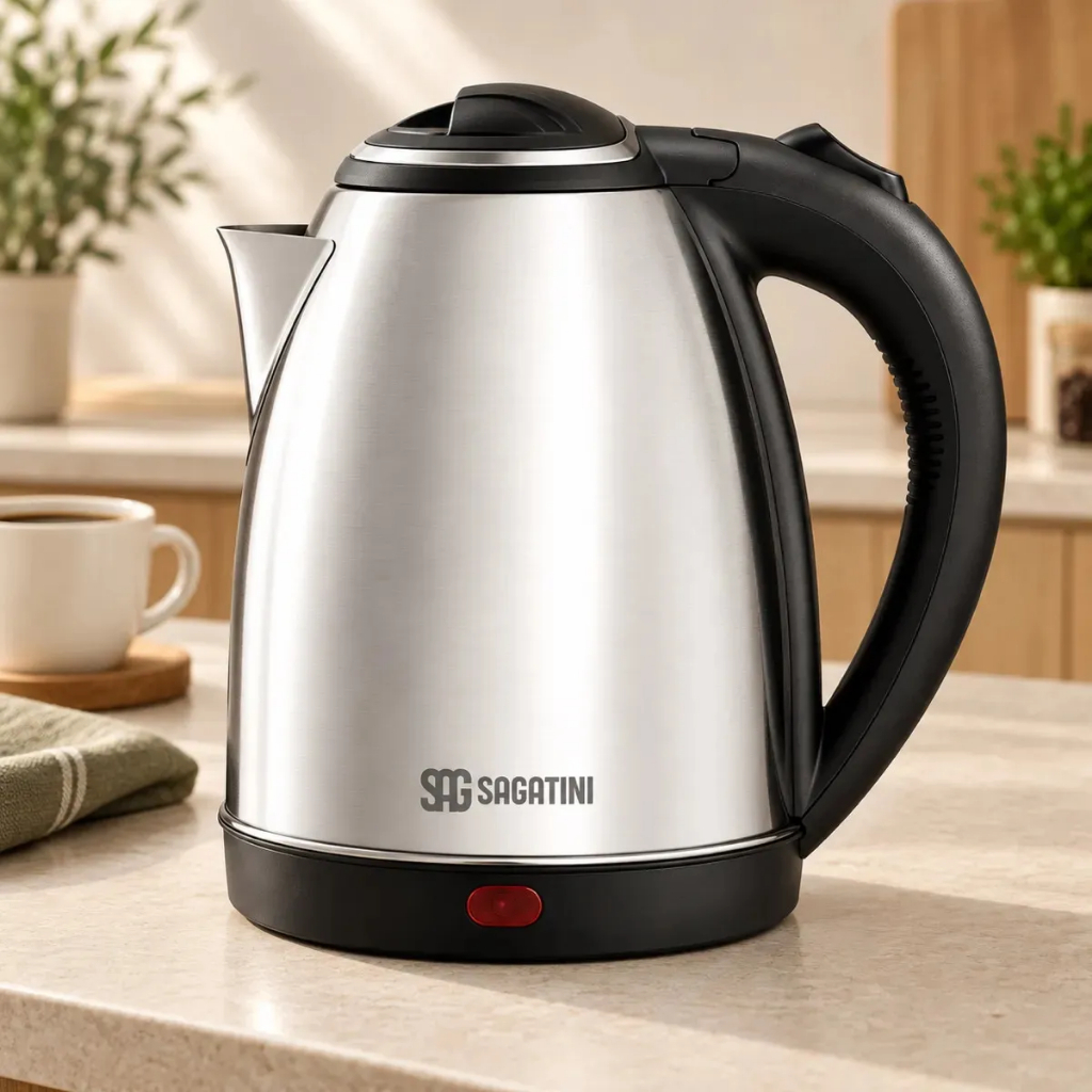 Chaleira Elétrica 2 Litros Sagatini Inox Jarra Elétrica para Café Chá Água Quente chimarrão Aquecimento Rápido