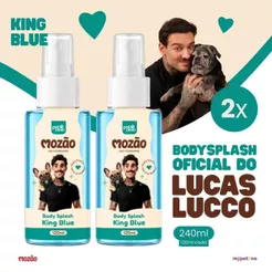 Kit 2 Body Splash Pet King Blue 120ml Mozão Lucas Lucco - Perfume Colônia Para Cães e Gatos Spray
