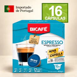 Cápsula Importada Café Espresso Bicafé Compatível Maquinas Dolce Gusto Intensidade 12 - 16 Cápsulas Importadas