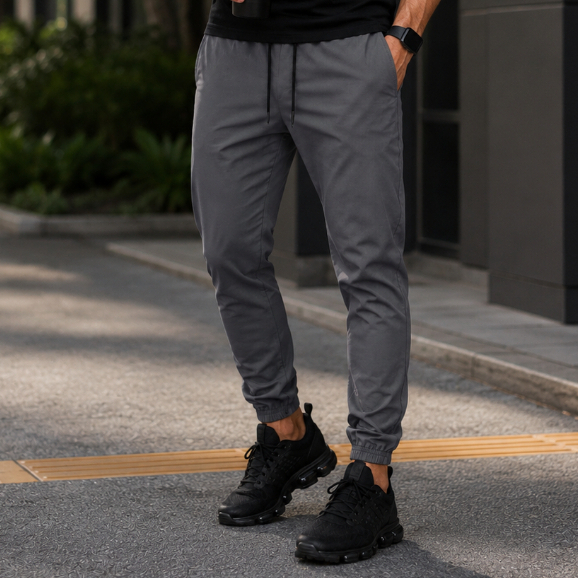 Calça Jogger Masculina de Tactel com Elastano Dry Fit Esportiva para Treino e Corrida
