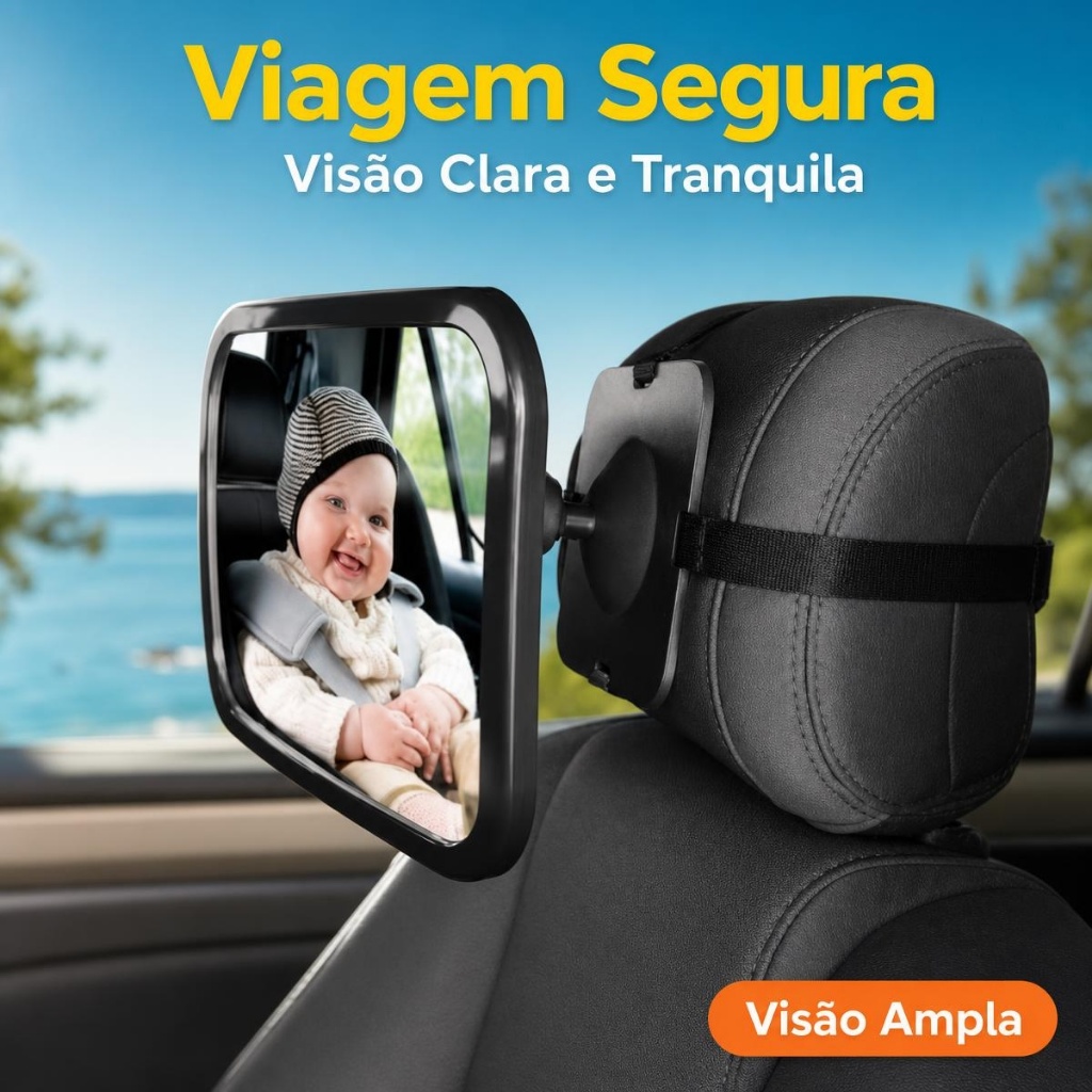 1/2/3Pcs Espelho Retrovisor Banco Traseiro Bebê Conforto Cadeirinha Campo de visão amplo Material inquebrável