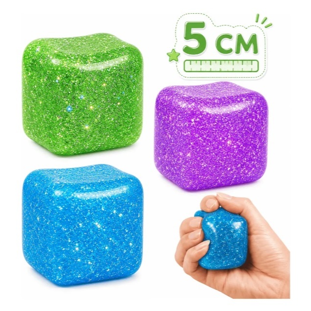 Squish Cubo de Gelo 5cm Brinquedo Ant Stress - Cor Aleatoria - Envio Imediato — imagem 2 de 2