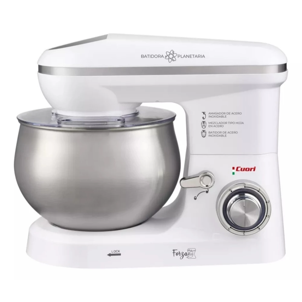 Batedeira Planetária Cuori 1400w 6vel Tigela 5l +acessórios - Branco - 50 60hz