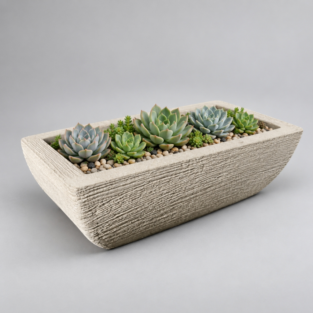 Vaso Decorativo Polietileno para Plantas Bonsai Jardineira Medidas 13x32x22cm