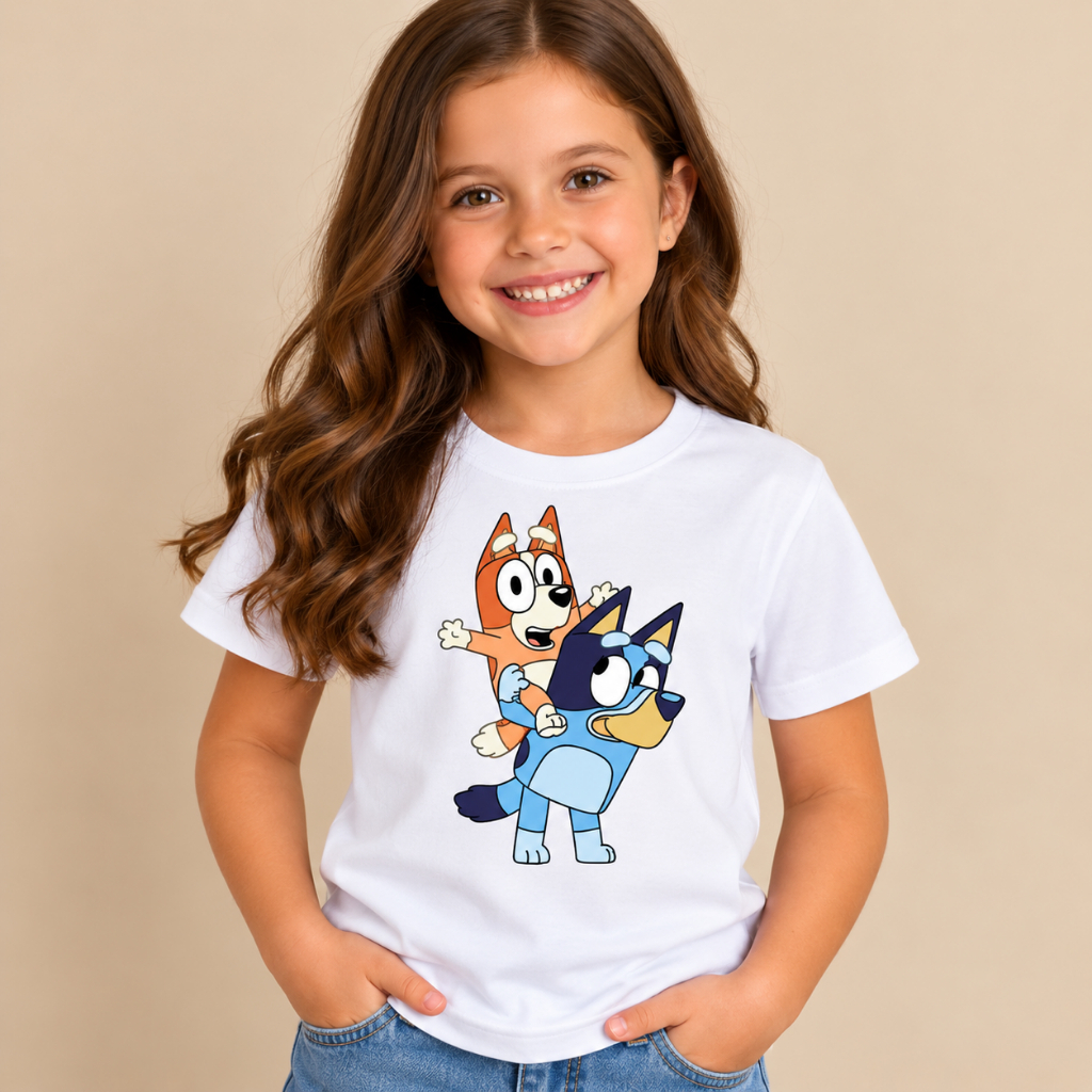 Camiseta Infantil Divertida Personagens Coloridos – Algodão Confortável | Várias Cores