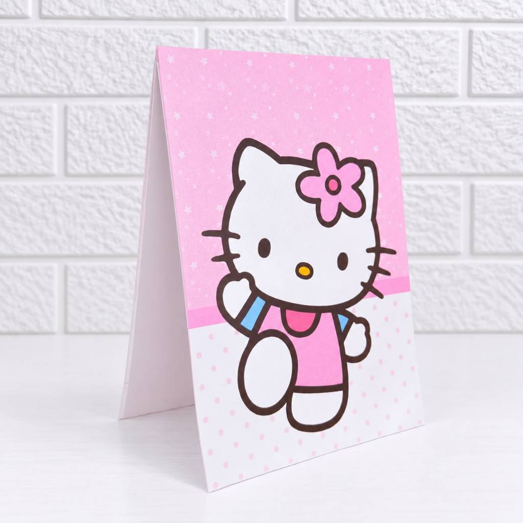 10 a 30 Plaquinhas de mesa HELLO KITTY - Centro de mesa Lembrancinha de festa infantil — imagem 2 de 2