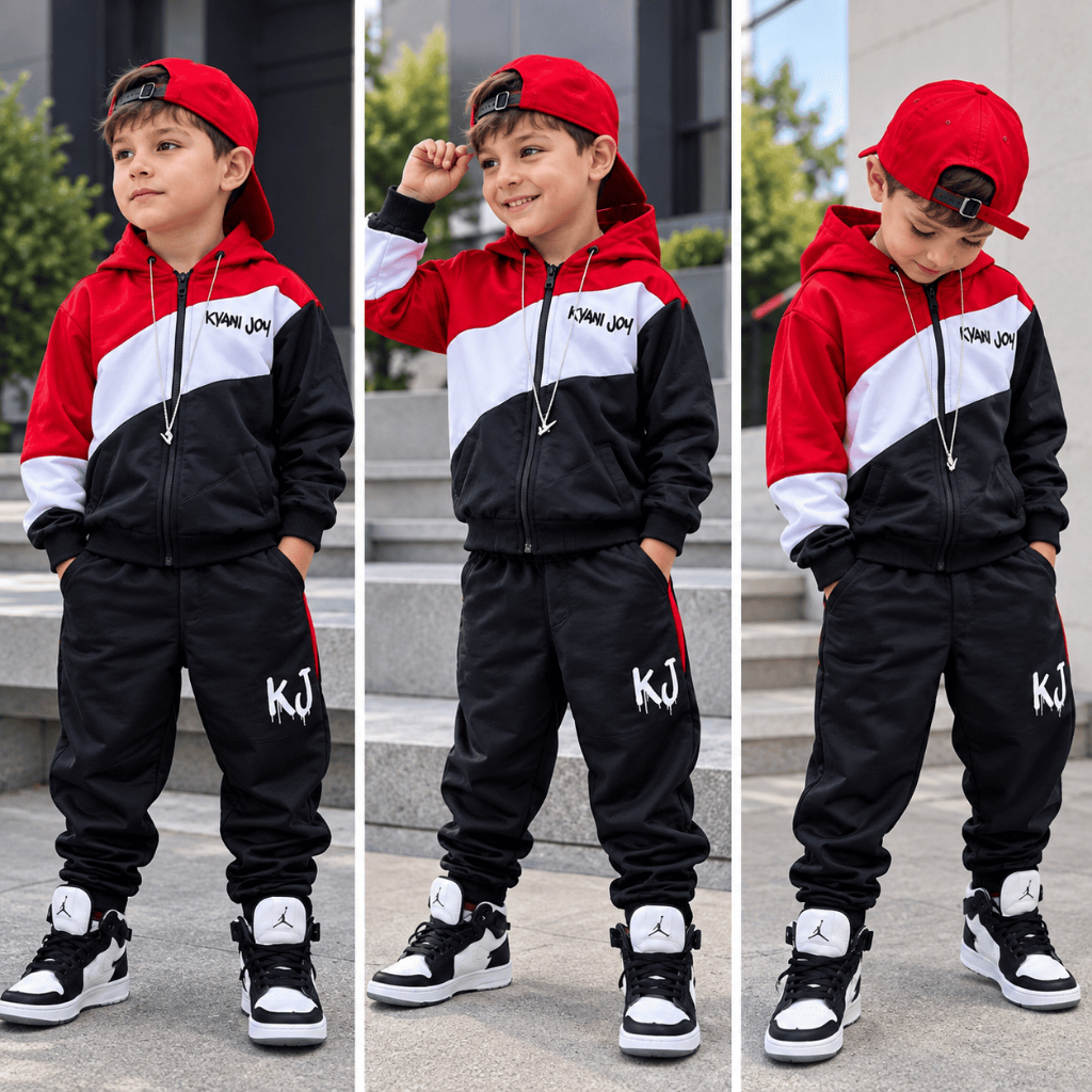 Conjunto Inverno 3 Peças Esportivo Masculino Casaco Calça e Camiseta ou 2 Peças Tamanho 2 ao 12 Anos