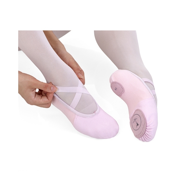 Sapatilha de Ballet Infantil e Adulto - Sarja com Coton (Strech Glove)
