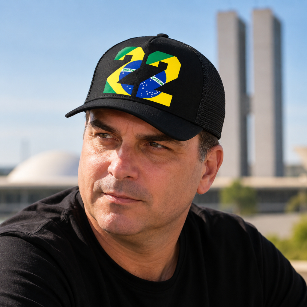 Boné Trucker 22 Brasil Verde Amarelo DTF Revolução Brasileira Aba Curva Unissex