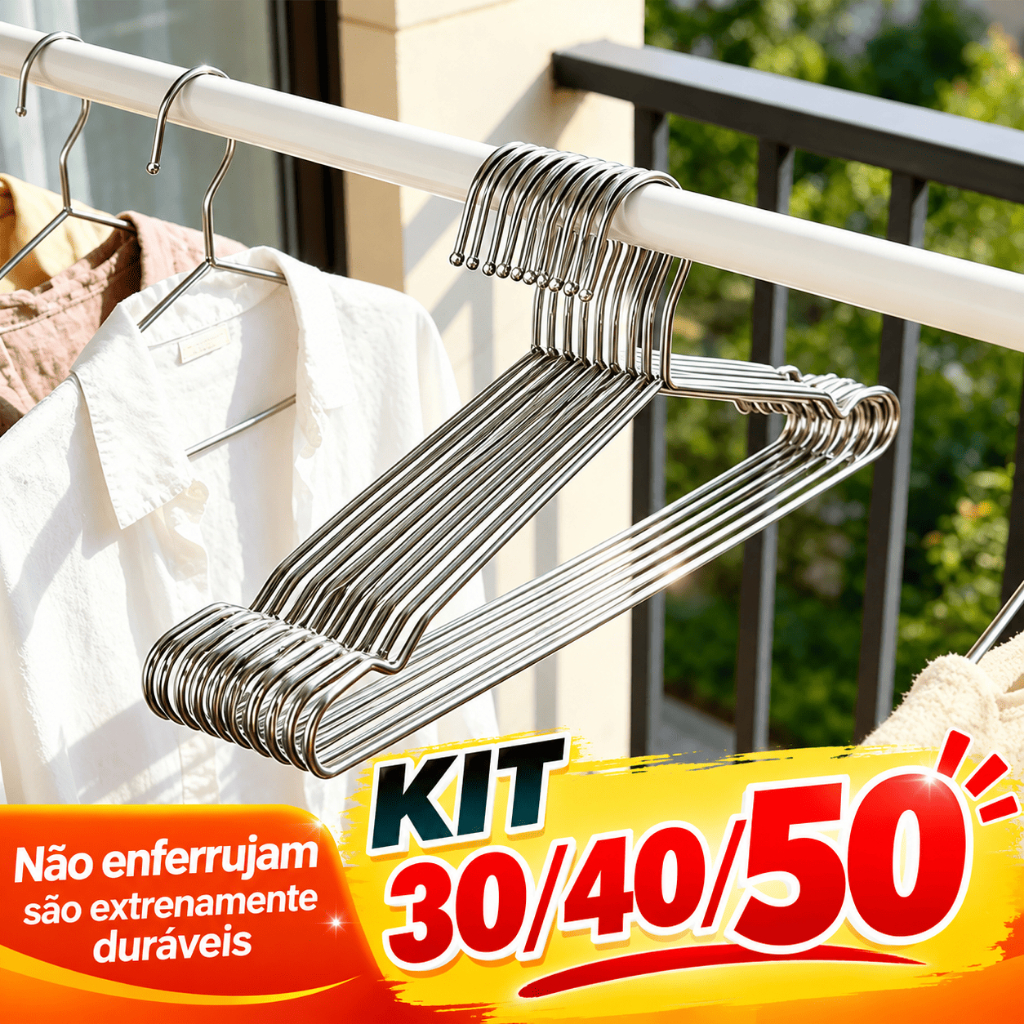 Cabides Aço Inoxidável Resistente à Prova De Ferrugem Armazenamento De Roupas De Alta Qualidade