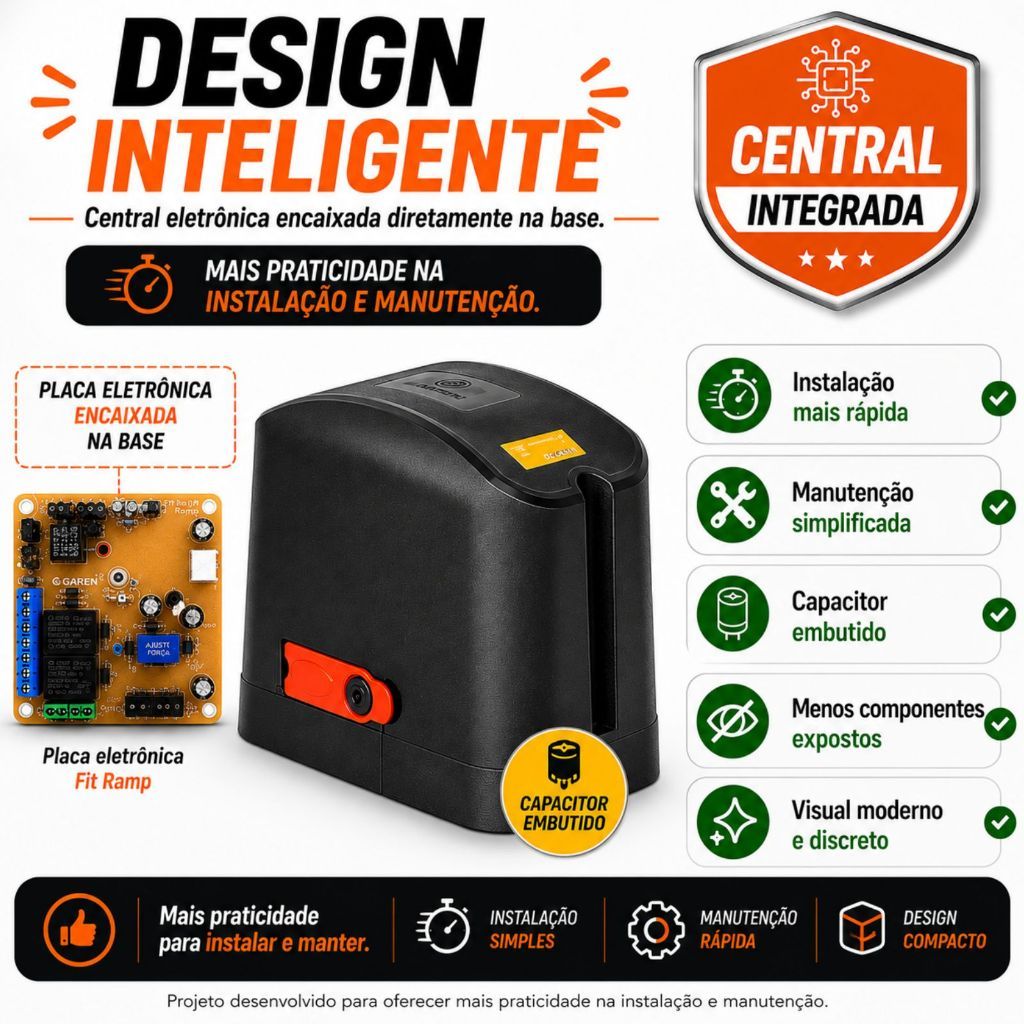 Motor de Portão Garen DZ Casa Speed 7s 400kg + 2 Controles + 3m Cremalheira · foto 2