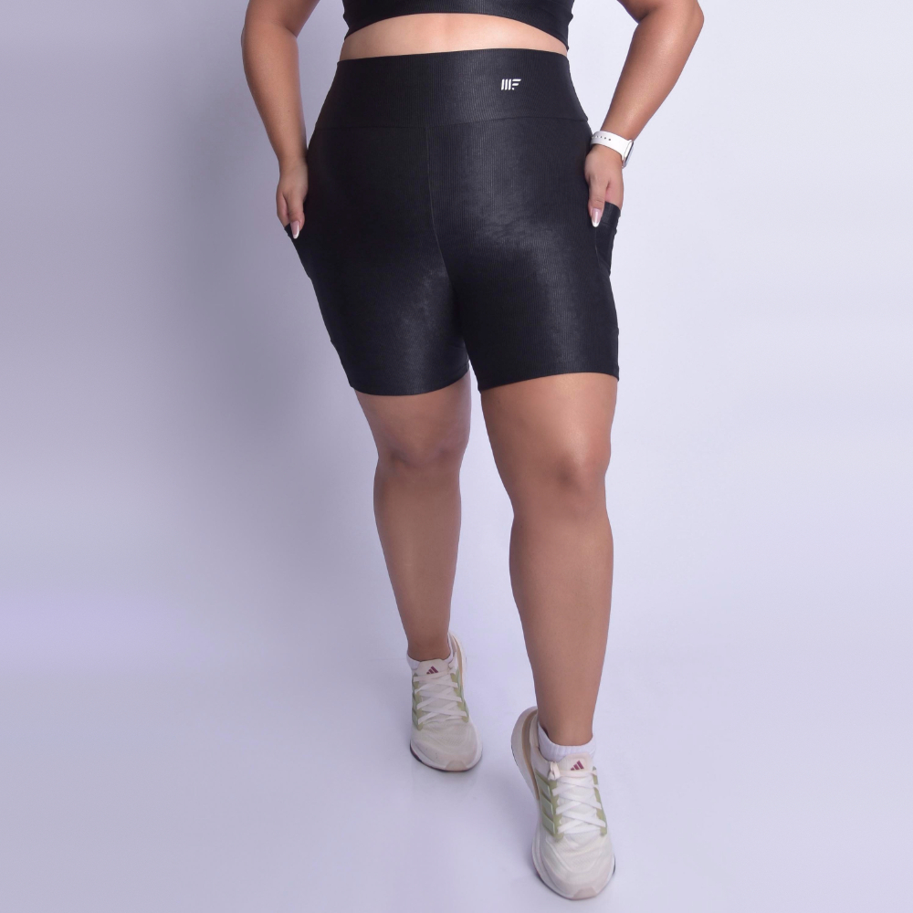 Short Feminino com Bolso Wonder Canelado Alta Compressão — imagem 2 de 2