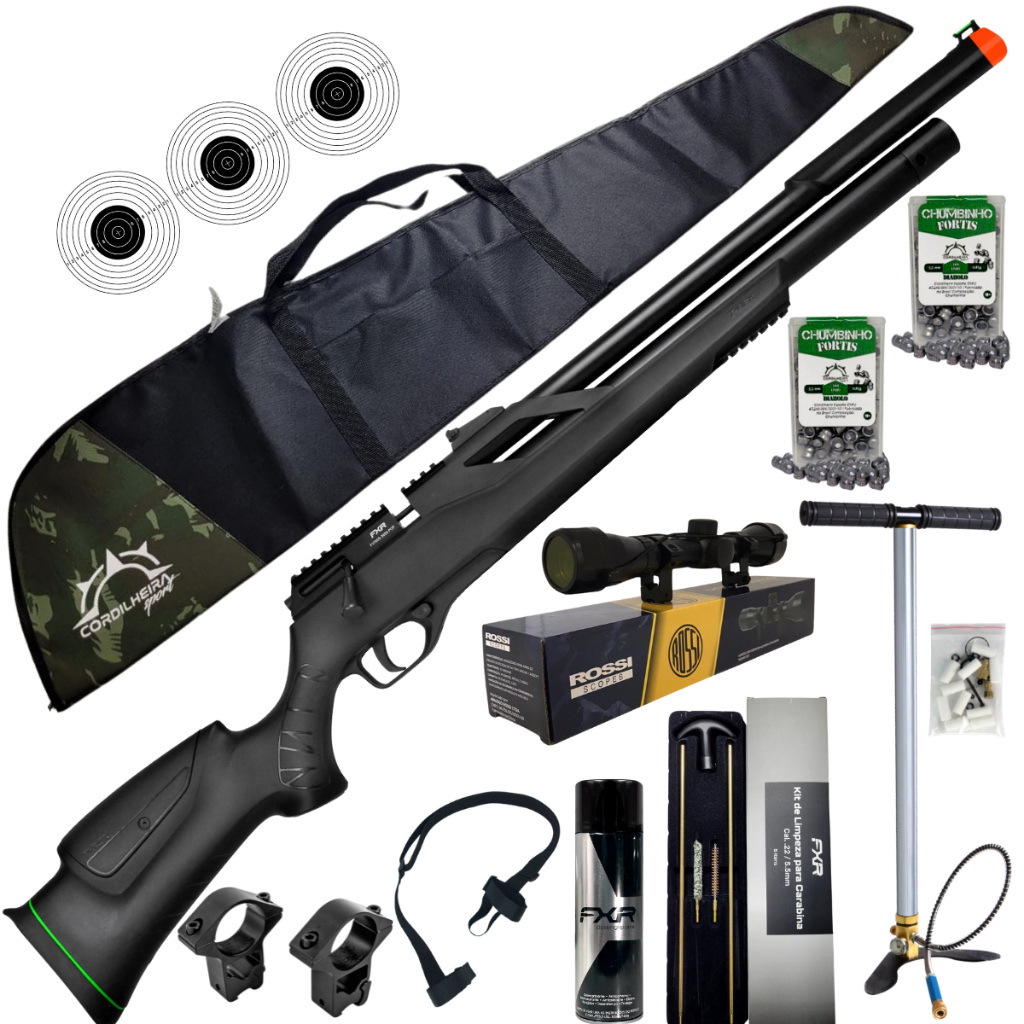 CARABINA DE PRESSÃO ARTEMIS T-REX PCP 5,5MM ESPINGARDA - ESCOLHA SEU KIT