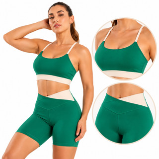 Conjunto Academia Feminino Top Short Fitness conjunto esportivo feminino para musculação caminhada exercício REF1337