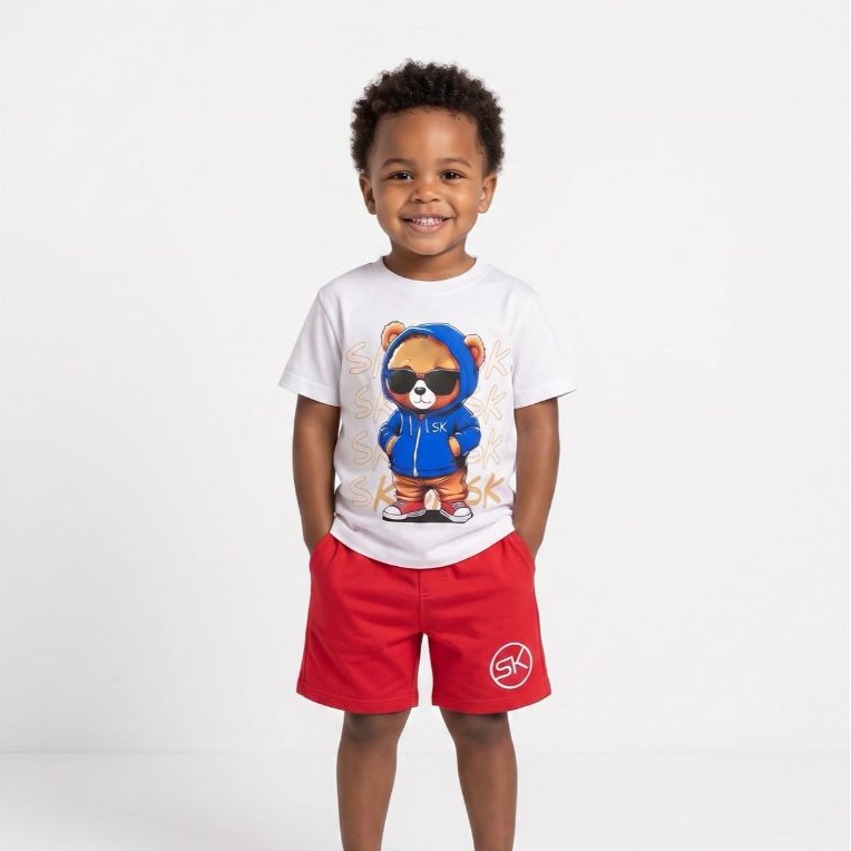 roupa juvenil masculina bermuda e camisa infantil de menino