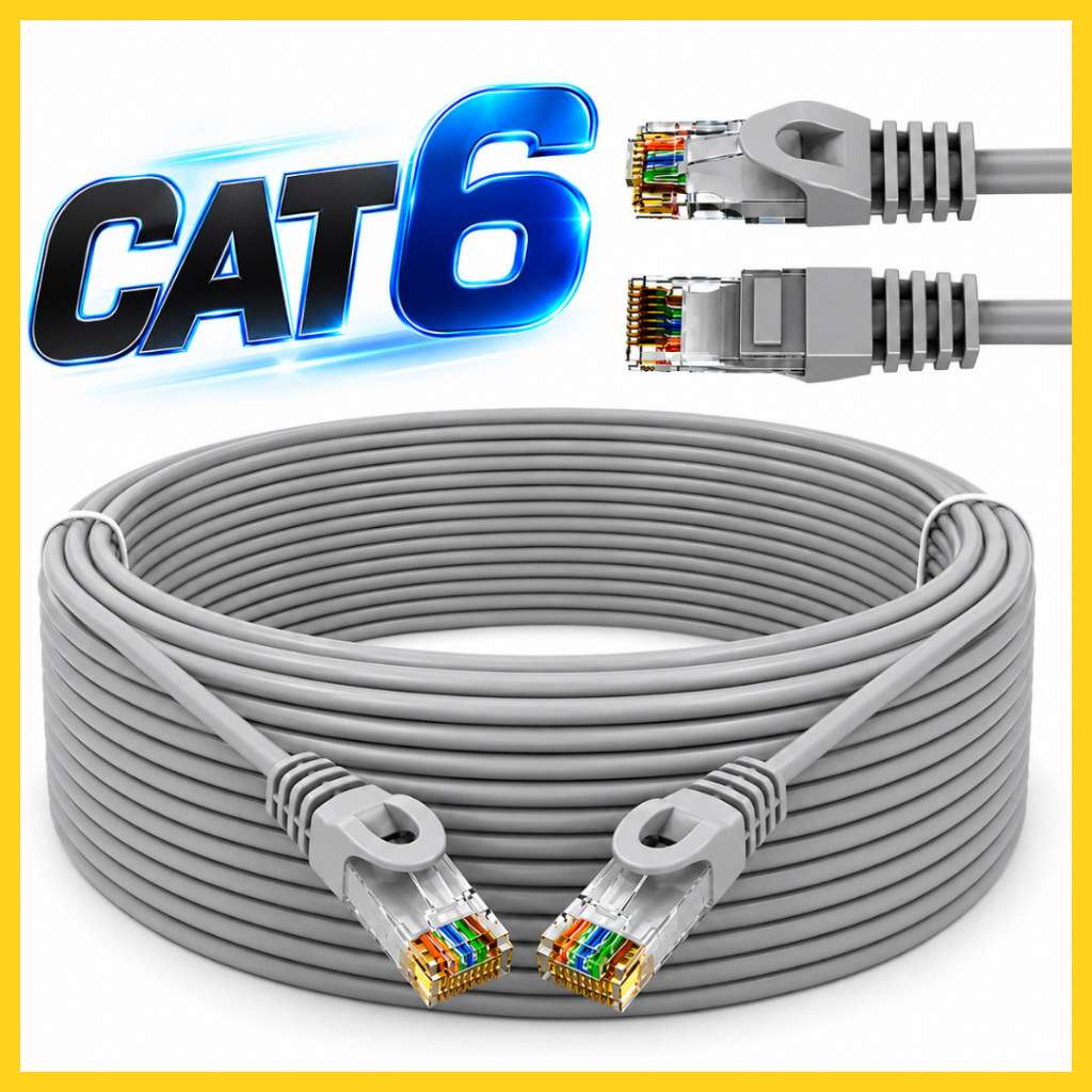 Cabo de Rede Cat6 Crimpado Ethernet Internet Lan Cftv Giga Rj45 Compatível Computador Modem Câmera Ip Dvr