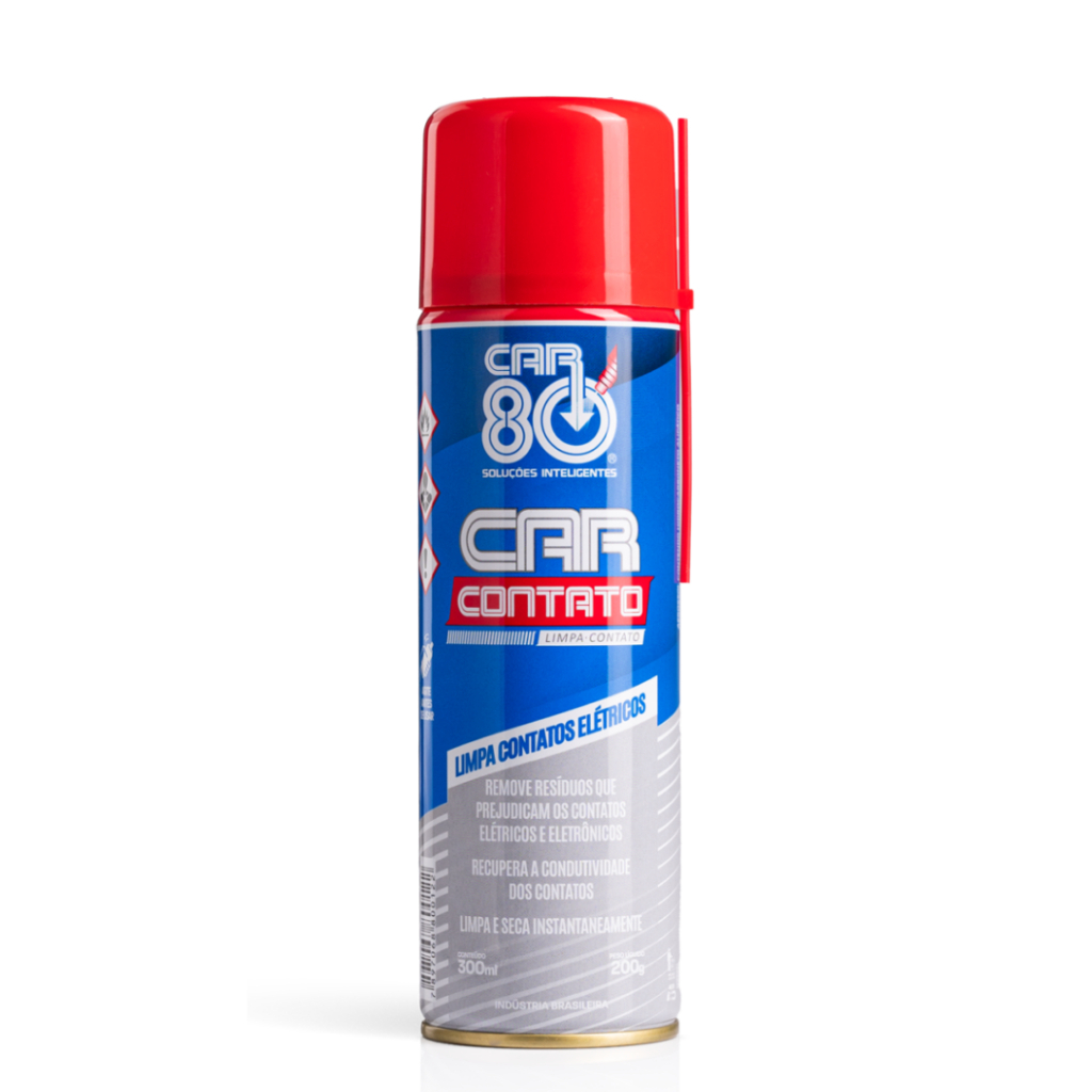 LIMPA CONTATO CAR 80 ORIGINAL 300ML – ELIMINA FALHAS ELÉTRICAS NA HORA! Limpa Contato Elétrico Eletrônico Spray