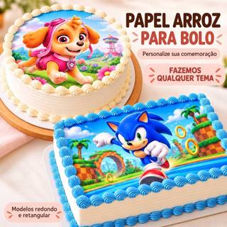 Papel Arroz - Personagens -  Fazemos qualquer tema - Escolha seu tema