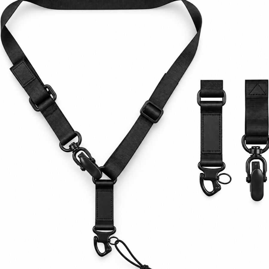 Bandoleira Tática 1 ou 2 Pontos em Metal MRS12 Troca Rapida Airsoft Policia Paintball Tatica AEG Cor Preto
