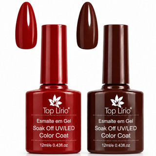 Kit Esmaltes em Gel com 2 unidades UV LED duo lirio/k&s/xd soak-off zero tpo