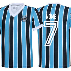 Camisa Grêmio Retrô Mundial 1983 Tricolor Adulto Original Personalizada Nome + Numero