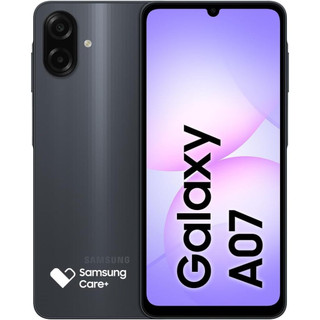 Samsung Galaxy A07 - Preto, Processador 6nm, Câmera 50MP, Bateria 5000mAh