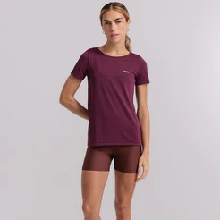 Camiseta Dry Fit Feminina Academia Manga Curta Açaí Arm Fitness