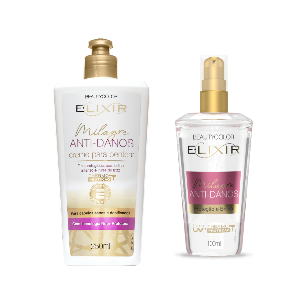 Imagem Kit Creme para Pentear + E.lixir Milagre Anti-Danos 100ml