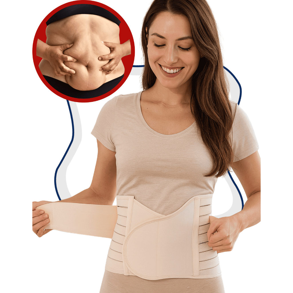 Cinta Abdominal Ajustável Flacidez Diástase Pós-Parto e Inchaço