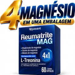 4 Magnésio 60 capsulas | Alta Absorção | Energia, Sono e Sistema Nervoso | Original
