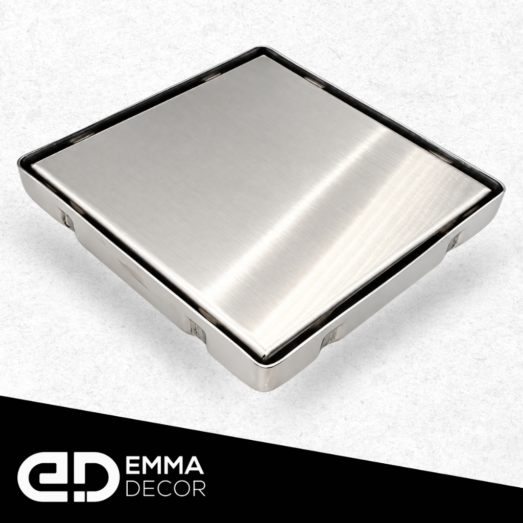 Ralo Invisível Quadrado Em Inox Tampa Oculta 15x15 Antiodor Válvula Anti Inseto - Demima