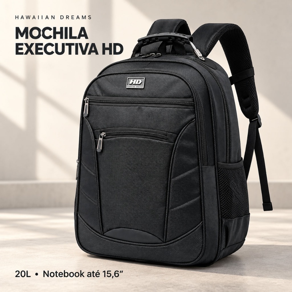 Mochila Escolar Bolsa Trabalho Faculdade Executiva Notebook HD Espaçosa Laptop Resistente