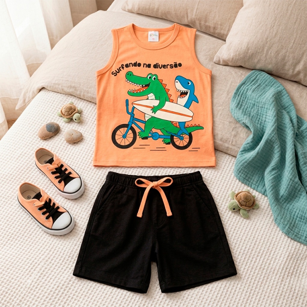 Conjunto de Bebê Menino Básica Masculino Roupa de Bebê Menino Básico Minimalista Roupa infantil Masculino l23 · foto 2