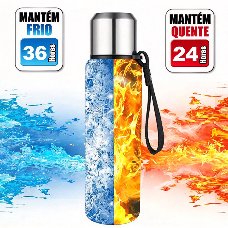 MODUS Garrafa térmica esportiva Aço Inoxidável Portátil Copo Com Bolsa 1000ML — imagem 2 de 2