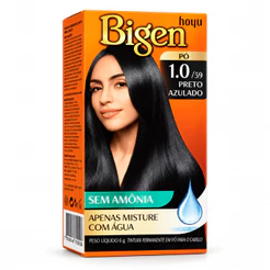 Bigen Tintura Capilar à base de água 1.0 Preto Azulado